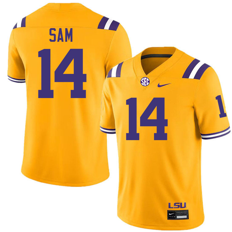 Andre Sam LSU Tigers Jersey,Louisiana State University Tigers Football Jersey-Gold